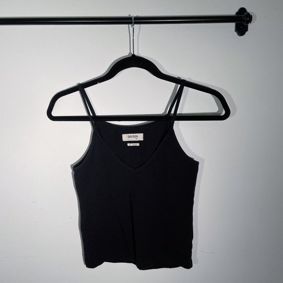 Aritzia (TNA) | BLACK BABY V-NECK TANK - Picture 1 of 1